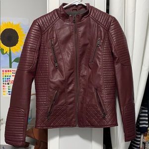 COPY - Burgundy "Leather" Jacket